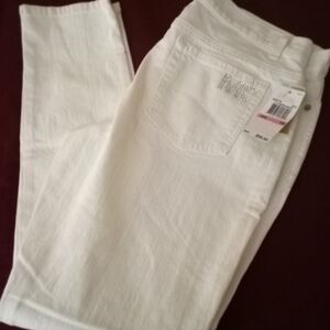Michael Kors White Straight Leg Jeans